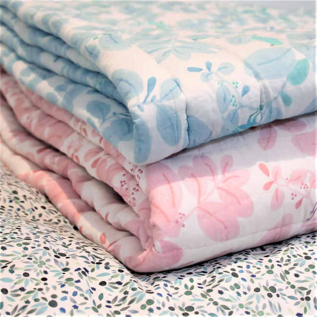 Songbirds Quilt, Pink - Little Cabari Blankets & Quilts | Maisonette