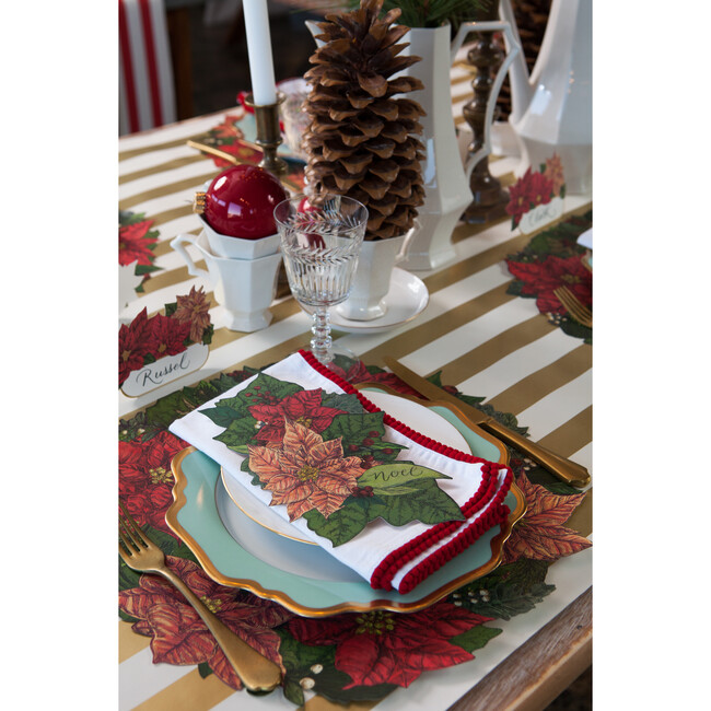 Poinsettia Wreath Placemat - Party - 3