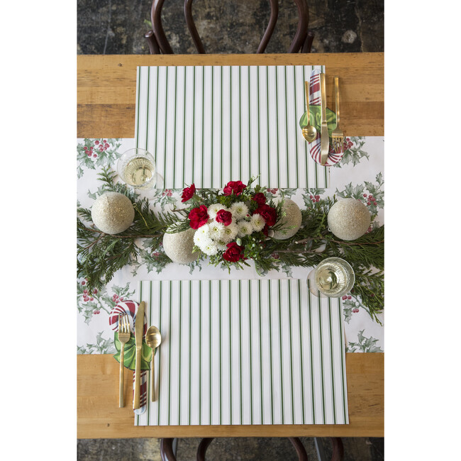 Green Ribbon Striped Placemat - Party - 4