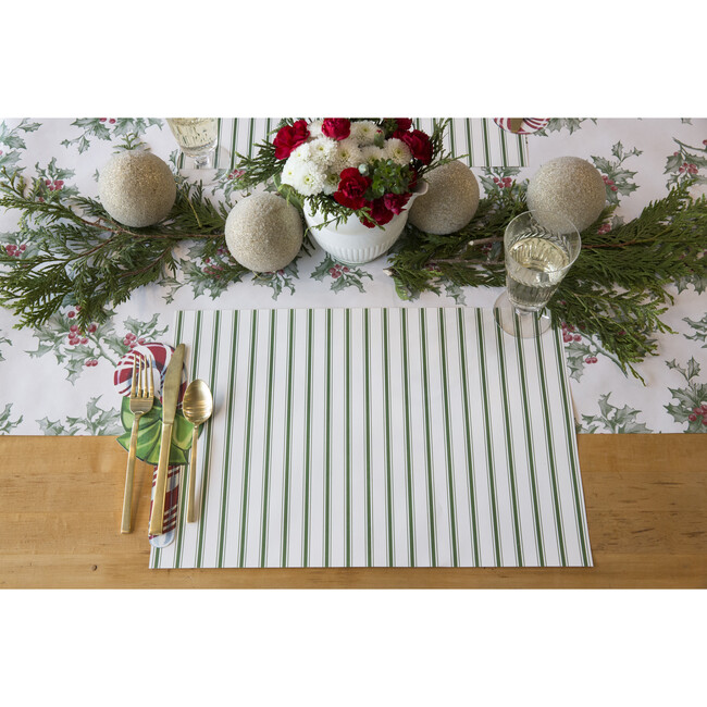 Green Ribbon Striped Placemat - Party - 5