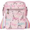 Paris Amour Print Passport Bag, Pink - Bags - 1 - thumbnail