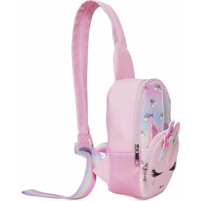 Miss Gwen Rainbow Crown Mini Sling Backpack, Pink - Backpacks - 2