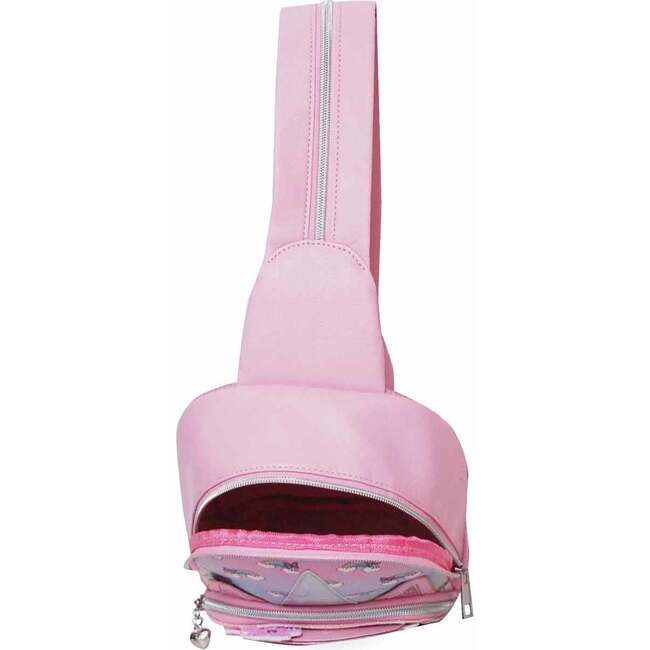 Miss Gwen Rainbow Crown Mini Sling Backpack, Pink - Backpacks - 5