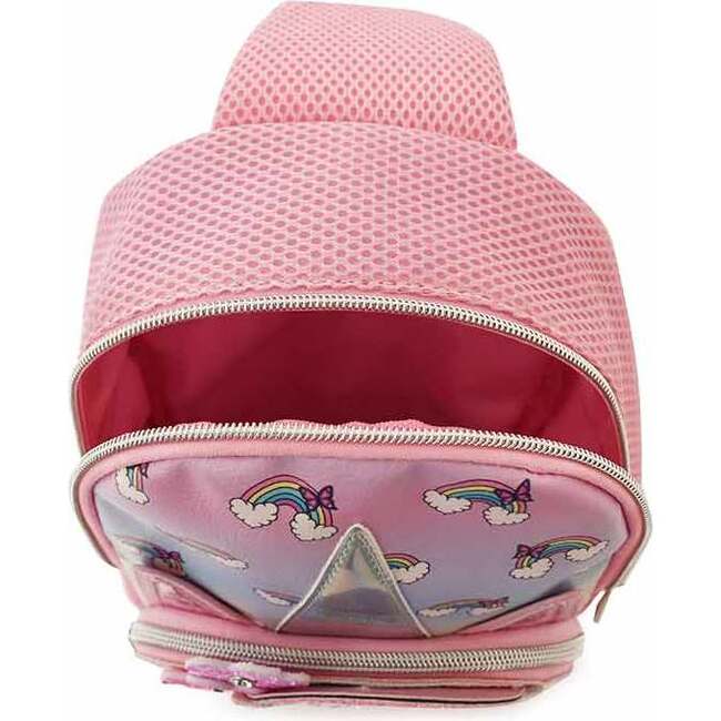 Miss Gwen Rainbow Crown Mini Sling Backpack, Pink - Backpacks - 6