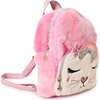 Miss Bella Pink Tie Dye Plush Mini Backpack, Pink - Backpacks - 2
