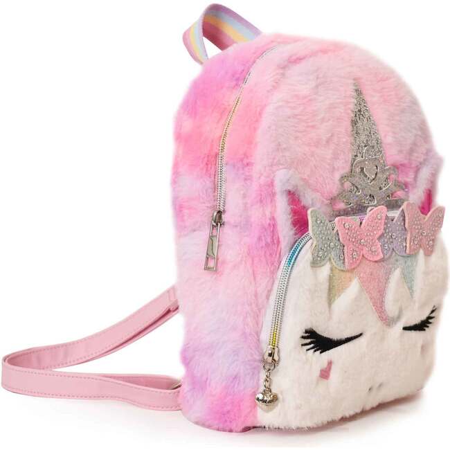 Miss Gwen Butterfly Crown Plush Mini Backpack, Pink - Backpacks - 2