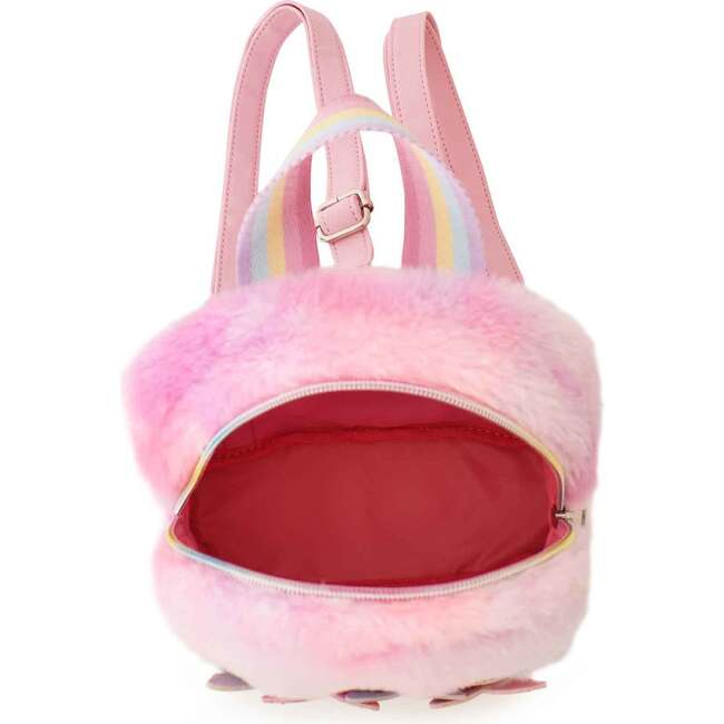 Miss Gwen Butterfly Crown Plush Mini Backpack, Pink - Backpacks - 4