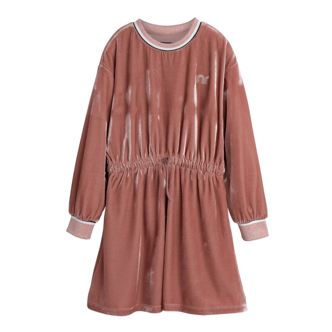 Lisbeth Velour Dress, Dusty Rose