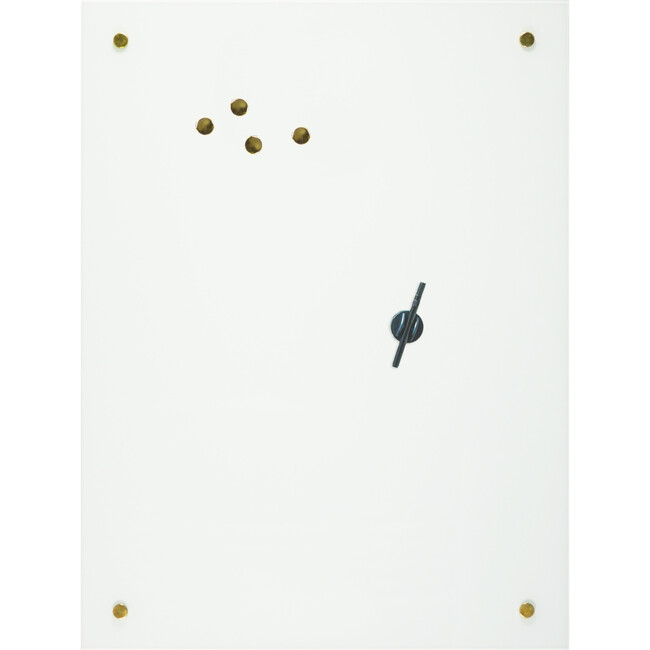 Glass Magnet Dry Erase Board, White