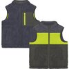 Reversible Sherpa Vest, Green - Vests - 1 - thumbnail