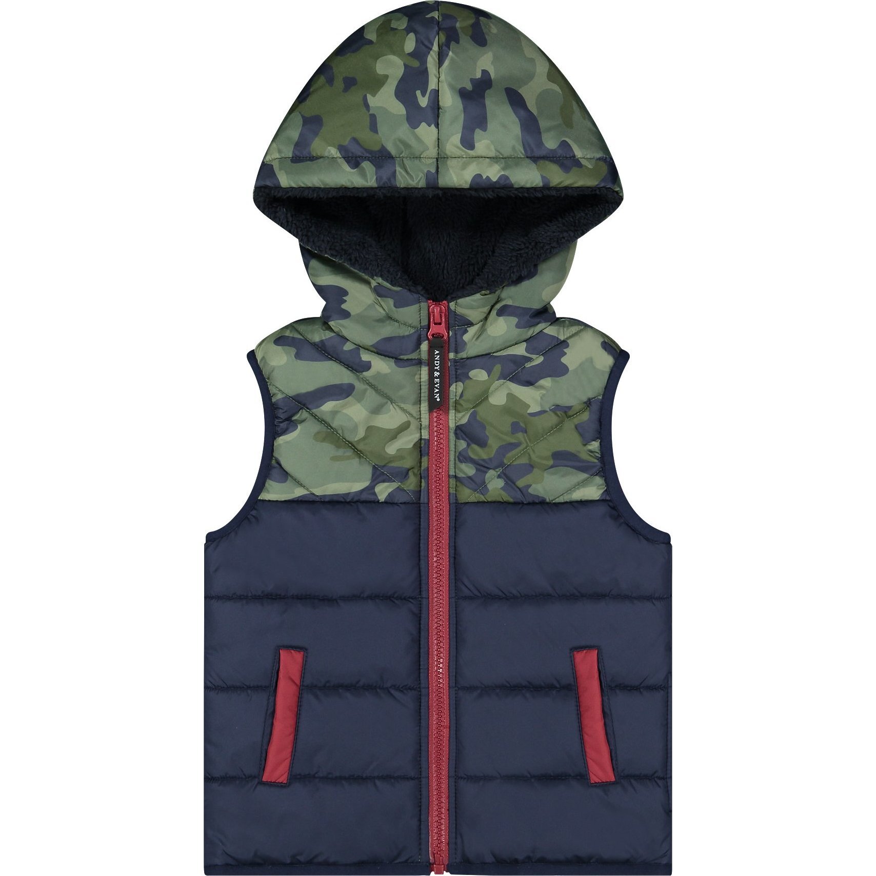 Camo Color Blocked Vest, Multi - Vests - 1
