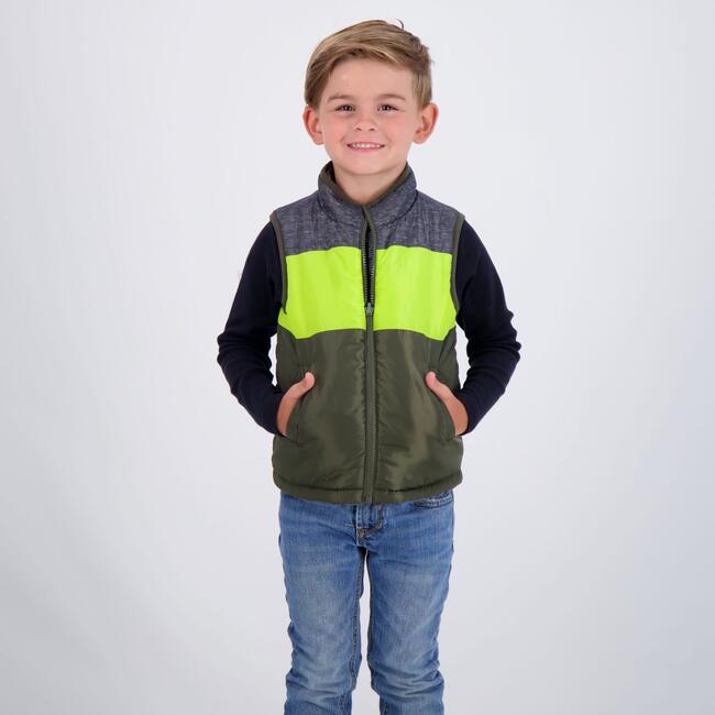 Reversible Sherpa Vest, Green
