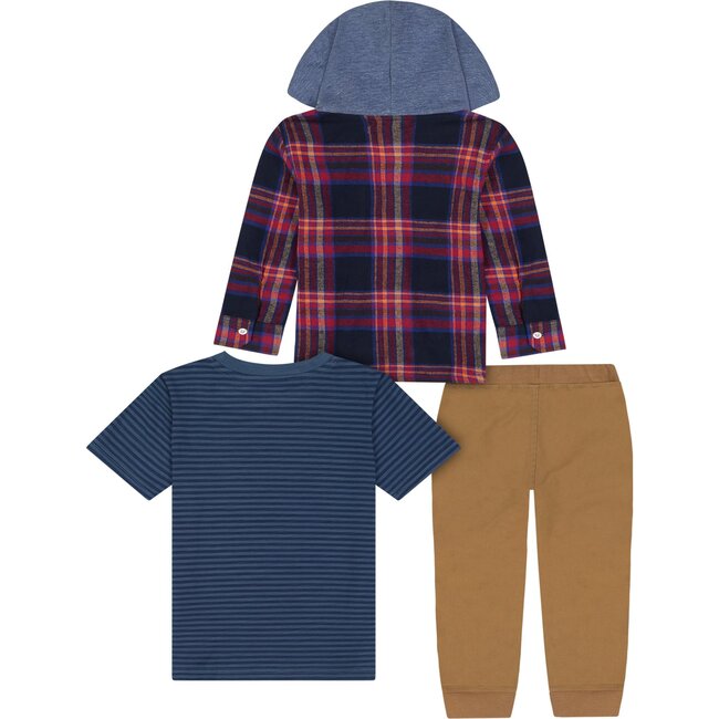 3-Piece Hoodie Tee Set, Red - Mixed Apparel Set - 3
