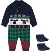 Baby Holiday Sweater Romper, Multi - Rompers - 1 - thumbnail