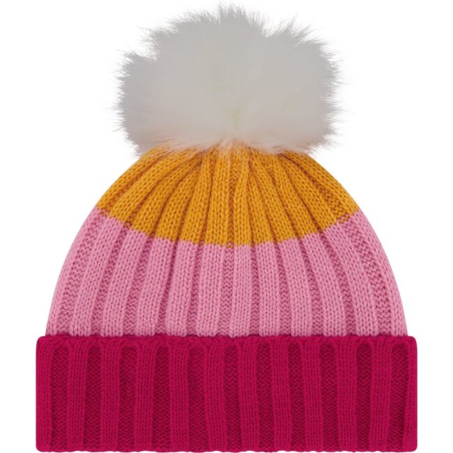 Heart Hat and Glove Set, Pink - Hats - 4