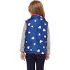 Reversible Heart Sherpa Vest, Pink and Navy - Vests - 3