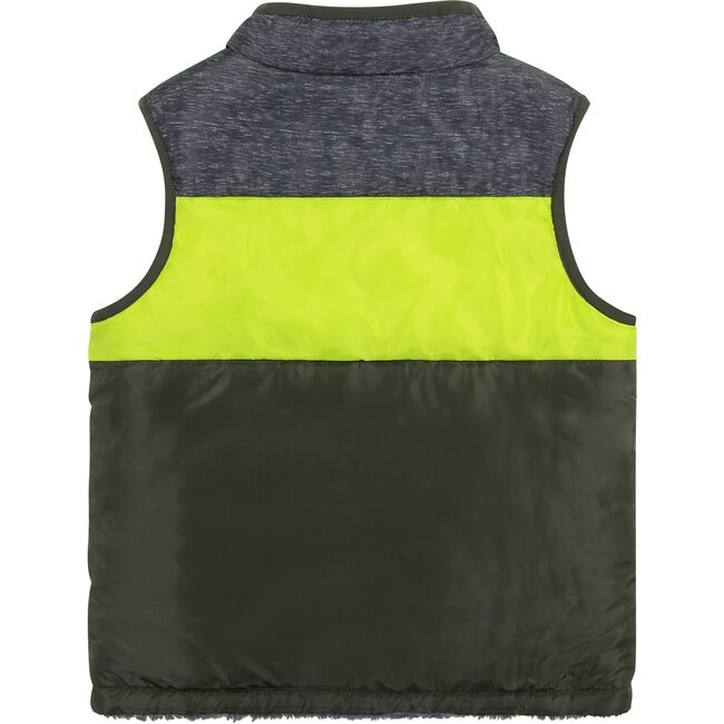 Reversible Sherpa Vest, Green - Vests - 7