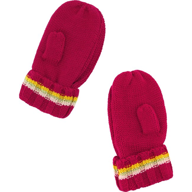 Heart Hat and Glove Set, Pink - Hats - 6