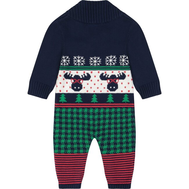 Baby Holiday Sweater Romper, Multi - Rompers - 4