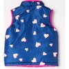 Reversible Heart Sherpa Vest, Pink and Navy - Vests - 7