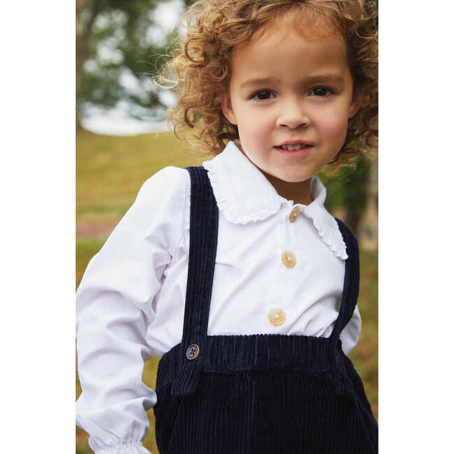 Corduroy Suspender Skirt, Navy - Skirts - 3