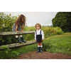 Corduroy Suspender Skirt, Navy - Skirts - 6