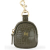 Little Pouch Charm Pacifier Holder, Olive Croc - Pacifiers - 1 - thumbnail