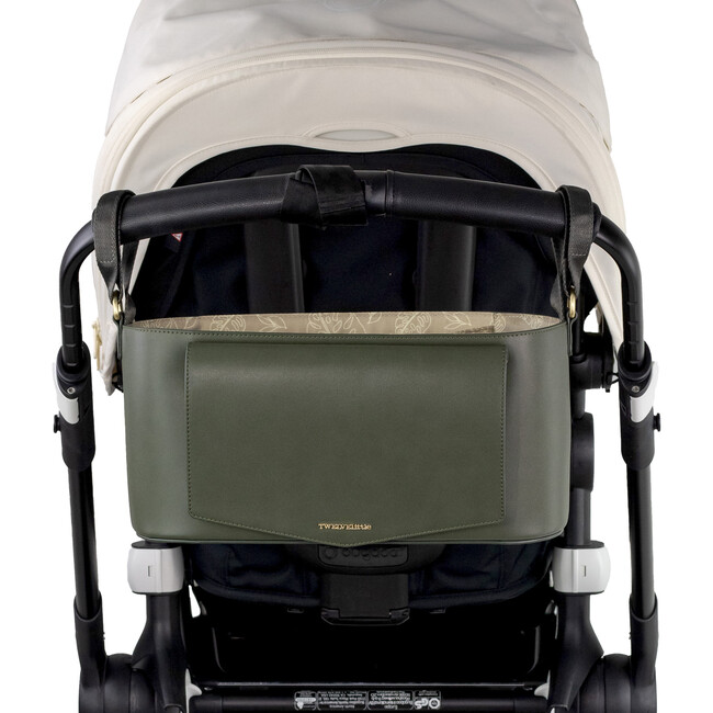Peek A Boo Stroller Caddy, Olive - Diaper Bags - 4