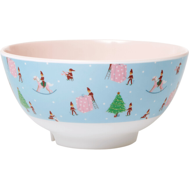 Medium Elf Melamine Bowl, Blue/Pink