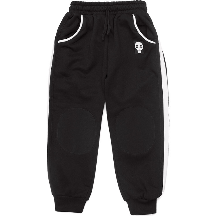 Patch Jogger Pants, Black - Loungewear - 1