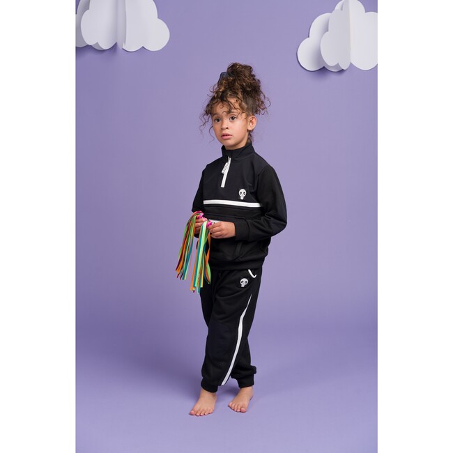 Patch Jogger Pants, Black - Loungewear - 2