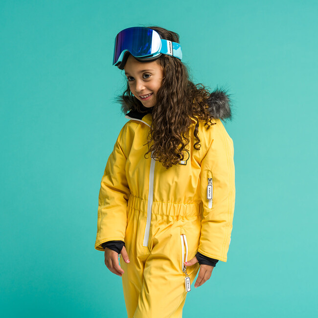 Cub Ski Suit, Yellow - Snowsuits - 4