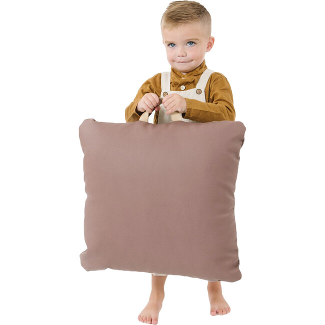 Mini Square Floor Cushion, Currant - Kids Seating - 1