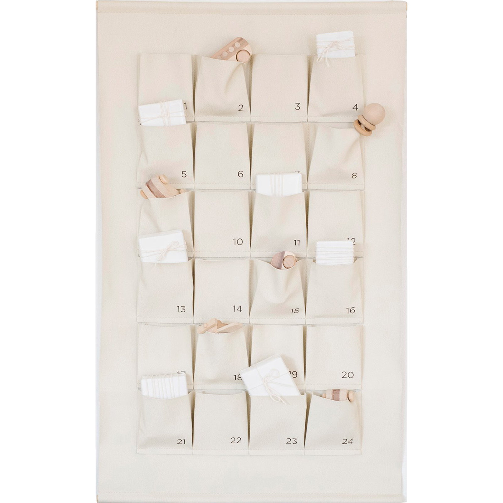 Small Advent Calendar, Ivory - Gathre Nutcrackers & Accents