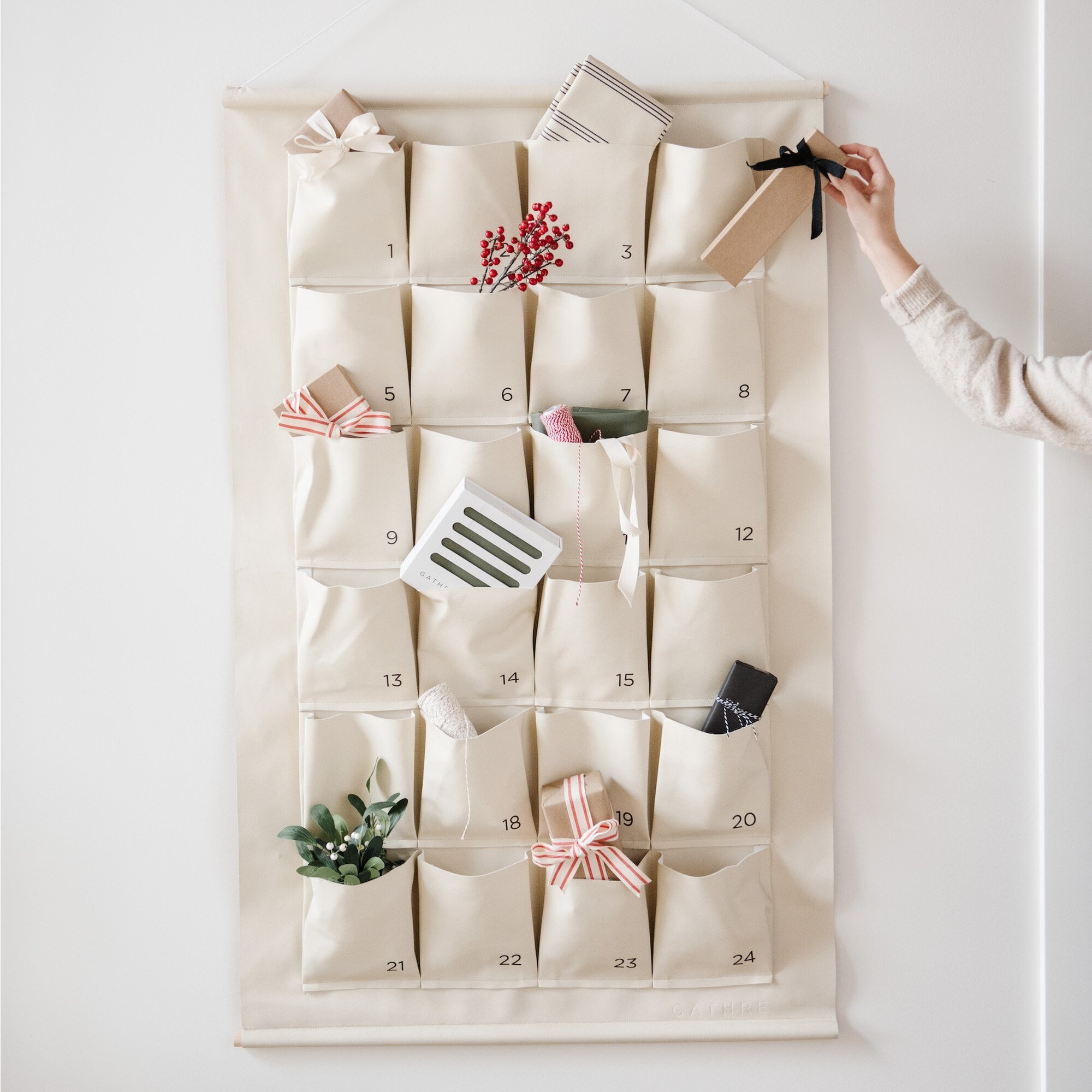 Large Advent Calendar, Ivory - Gathre Nutcrackers & Accents