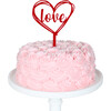 Love Acrylic Cake Topper, Red - Decorations - 1 - thumbnail