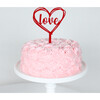 Love Acrylic Cake Topper, Red - Decorations - 4 - thumbnail