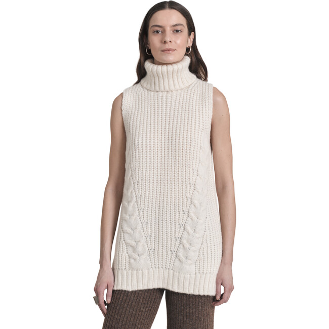 Women's Taylr Tunic, Ivory - Sweaters - 2