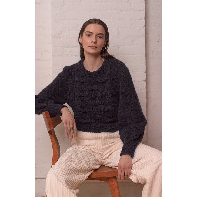 Women's Marlow Sweater, Navy - Sweaters - 4