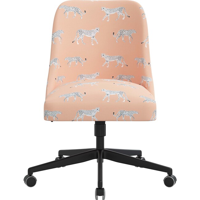 Taylor Desk Chair, Cheetah Walk White/Blush