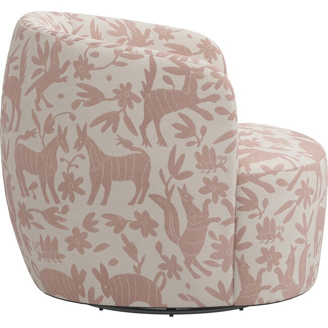 Giles Swivel Chair, Rose Pinata