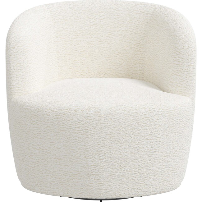 Giles Swivel Chair, Sheepskin White