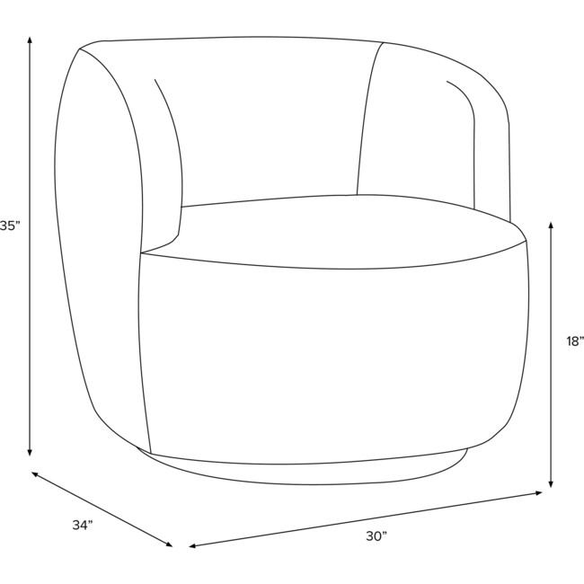Giles Swivel Chair, Zuma White - Nursery Chairs - 6