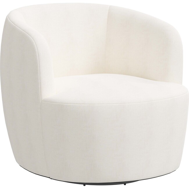 Giles Swivel Chair, Zuma White - Nursery Chairs - 7
