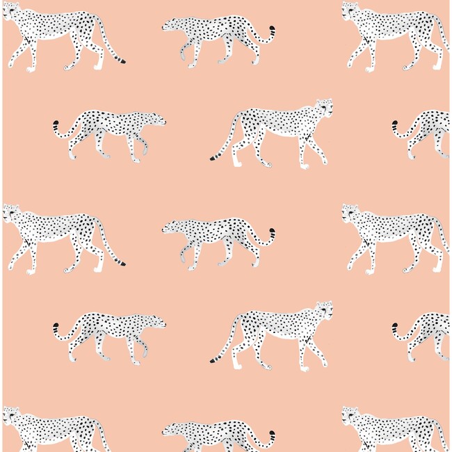 Taylor Desk Chair, Cheetah Walk White/Blush - Desk Chairs - 5