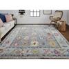 Larson Luxe Hand Knot Botanical Rug, Cool Grey - Rugs - 2