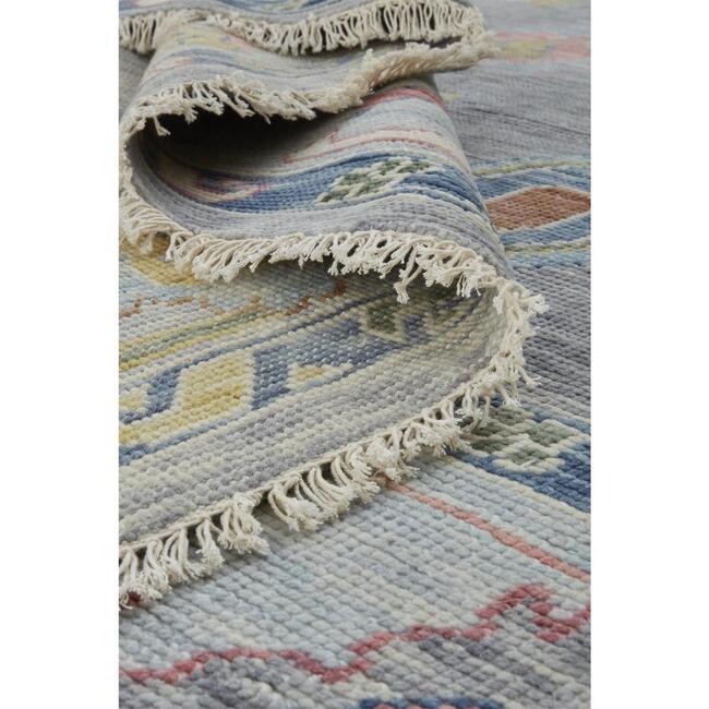 Larson Luxe Hand Knot Botanical Rug, Cool Grey - Rugs - 6