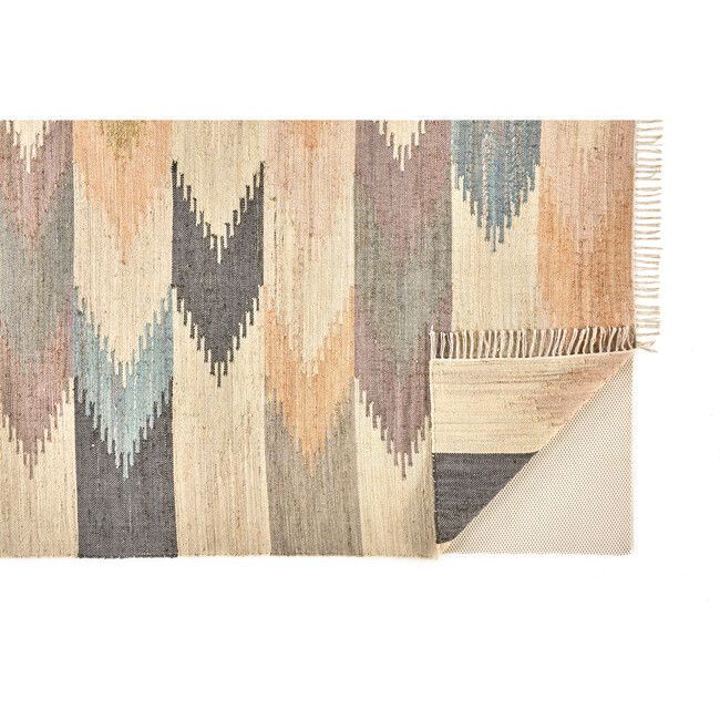 Miska Pastel Navajo Bohemian Rug, Orange/Turquoise/Grey - Rugs - 3