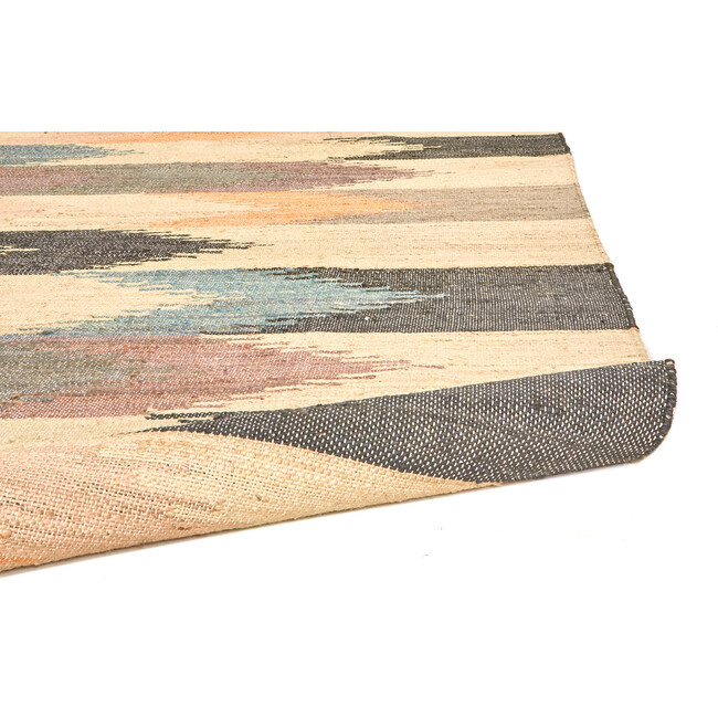 Miska Pastel Navajo Bohemian Rug, Orange/Turquoise/Grey - Rugs - 5