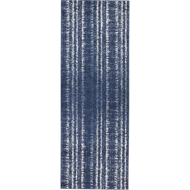 Meera Striated Coastal Inspired Rug, Navy - Rugs - 7